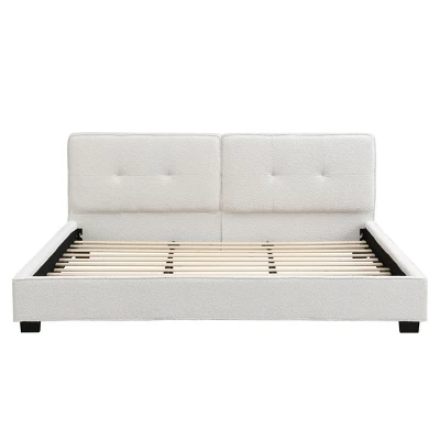 Christopher Knight Home Ginny King Size Upholstered Platform Bed With Tufted Headboard 7 Christopher Knight Home Ginny King Size Upholstered Platform Bed With Tufted Headboard - Image 7