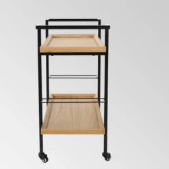 Gerard Industrial Wooden Bar Cart - Christopher Knight Home -Ckhome2u Store GUEST 34de7e99 dc2a 4239 8c0b 402b06d78ab2