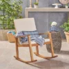 Candel Acacia Wood Rocking Patio Chair Teak / Cream - Christopher Knight Home -Ckhome2u Store GUEST 34e98186 1e73 47ab a4a3 763cd5592877