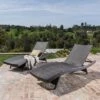 Thira 2pk Wicker Chaise Lounge Brown - Christopher Knight Home: Aluminum Frame, Weather-Resistant, No Assembly Required