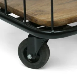 Colwill Modern Industrial Handcrafted Mango Wood Kitchen Cart With Wheels Natural/Black - Christopher Knight Home -Ckhome2u Store GUEST 382a8fcc c258 490d be09 c1797f6bc98b