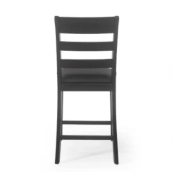 2pc Benner Farmhouse Upholstered Wood Counter Height Barstools Black - Christopher Knight Home -Ckhome2u Store GUEST 3aeb143c 018f 4cd4 ada3 9ecff1d1a1e4