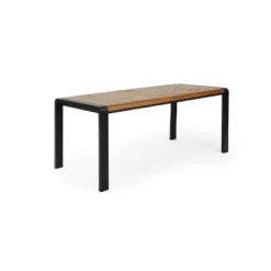 Holt Rectangular Outdoor Acacia Wood Dining Table Teak/Black - Christopher Knight Home -Ckhome2u Store GUEST 3af6127f 4f3a 4725 aa06 04d6aa894042