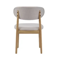 Christopher Knight Home Bulwarth Mid-Century Modern Rubberwood Upholstered Dining Chair With Curved Back (Set Of 2) -Ckhome2u Store GUEST 3b42183f 3ae5 493a 8890 a2d43d198e19