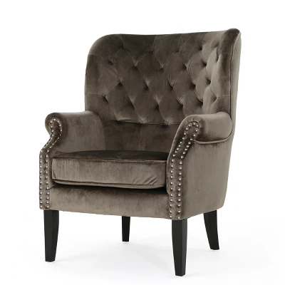 Tomlin New Velvet Club Chair - Christopher Knight Home 5 Tomlin New Velvet Club Chair - Christopher Knight Home - Image 5