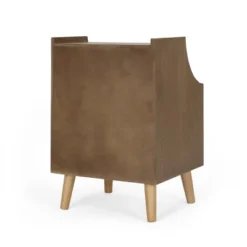 Boyes Contemporary End Table With Hutch Walnut/Natural/Antique Gold - Christopher Knight Home -Ckhome2u Store GUEST 3c51a147 f7f3 416a b5ec b8a36b8a5b20