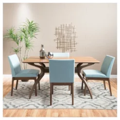 5pc Kwame 60" Curved Leg Dining Set - Christopher Knight Home
