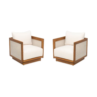 Christopher Knight Home Grath Patio Mid-Century Modern Acacia Wood Textilene Club Chair With Thick Cushion 1 Christopher Knight Home Grath Patio Mid-Century Modern Acacia Wood Textilene Club Chair With Thick Cushion