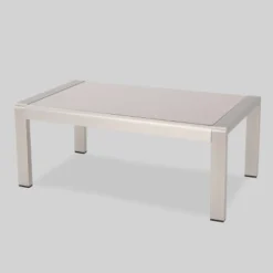 Cape Coral 2pc Aluminum Patio Loveseat & Coffee Table Set - Light Teal - Christopher Knight Home -Ckhome2u Store GUEST 3ea057c0 133b 4041 b77f fa35847f63a0