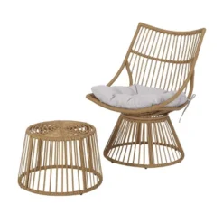 2pc Caryl Outdoor Faux Wicker Chair & Side Table Set With Cushion, UV Protection - Christopher Knight Home -Ckhome2u Store GUEST 3fdda6b6 2655 4bf0 89c2 4341089310d0