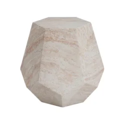 Christopher Knight Home Gerda Outdoor Hexagonal Shape Travertine Lightweight Concrete Side Table -Ckhome2u Store GUEST 401e89f8 5fac 4e8a b773 997ab789090f