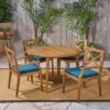 Christopher Knight Home Mayne Outdoor Acacia Wood 5 Piece Dining Set With Cushions -Ckhome2u Store GUEST 40815e7f dc09 47f4 b143 c34dad0f1f10