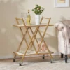 Chaves Handcrafted Modern Glam Marble Bar Cart Gold/White - Christopher Knight Home -Ckhome2u Store GUEST 41feebe4 fc02 4b64 9e82 372620794a53