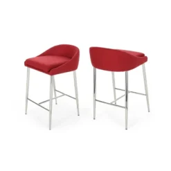 Set Of 2 Bandini Modern Upholstered Counter Height Barstools - Christopher Knight Home -Ckhome2u Store GUEST 4504637e ec3a 4e7b a5ff ccf1ada7dafe