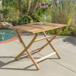 Christopher Knight Home Rabion Outdoor Rustic 42" Acacia Wood Foldable Dining Table -Ckhome2u Store GUEST 4517a46c 8549 4329 af72 03342aa42086