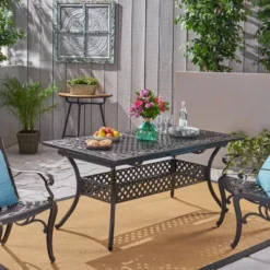 Christopher Knight Home McMillan Outdoor 81" Cast Aluminum Expandable Dining Table, Shiny Copper -Ckhome2u Store GUEST 46459bbe 26b3 4de7 ba7e f6826017b6e5