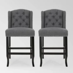 Set Of 2 Foxcroft Wingback Counter Height Barstools - Christopher Knight Home -Ckhome2u Store GUEST 496e7b36 5454 4c8d b1e0 0b859546dee7