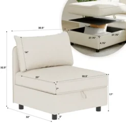 Christopher Knight Home Julius 98.5" Flexible Modular Chenille L Shape Sofa With Storage -Ckhome2u Store GUEST 4a0a5a96 f361 40ee 9d29 c1f3b1a253f3