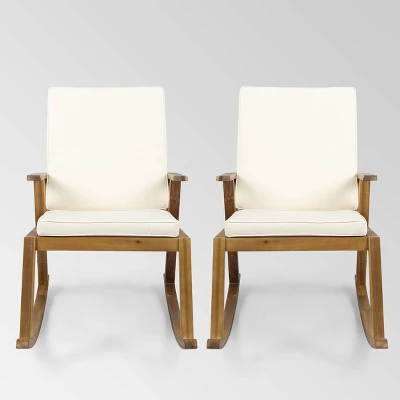 Champlain 2pk Acacia Wood Rocking Chair - Christopher Knight Home 7 Champlain 2pk Acacia Wood Rocking Chair - Christopher Knight Home - Image 7