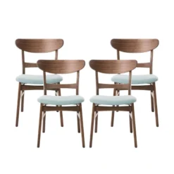 Christopher Knight Home Isador Mid Century Modern Upholstered Rubberwood Dining Chairs (Set Of 4) -Ckhome2u Store GUEST 4f27128f 46a9 405e 9874 c7444e7552e1