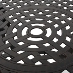 Christopher Knight Home Alfresco Outdoor Aluminum 5 Piece Dining Set With Lattice Design And Umbrella Hole, Bronze -Ckhome2u Store GUEST 4f7f4899 7588 4b8a b6bc 581a54fe073f