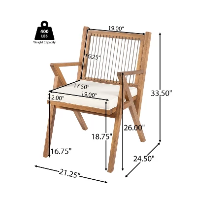 Christopher Knight Home Reynard 7 Piece Expandable Outdoor Dining Set With Acacia Wood Table And Rope Back Chairs 2 Christopher Knight Home Reynard 7 Piece Expandable Outdoor Dining Set With Acacia Wood Table And Rope Back Chairs - Image 2