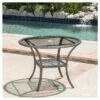 San Pico Round Wicker And Glass Table - Gray - Christopher Knight Home