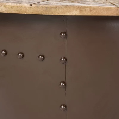 Christopher Knight Home Algonac Modern Industrial Handcrafted Mango Wood And Iron Storage Coffee Table, Natural 7 Christopher Knight Home Algonac Modern Industrial Handcrafted Mango Wood And Iron Storage Coffee Table, Natural - Image 7