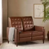 Christopher Knight Home Denison Faux Leather Tufted Loveseat Pushback Recliner Cognac Brown/Dark Espresso -Ckhome2u Store GUEST 52e555da 31c3 403a b407 81ff5c787cac