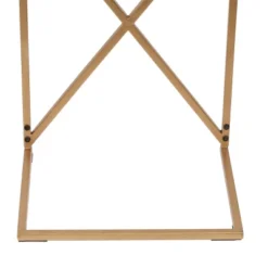 Bucyrus Rustic Glam Handcrafted Acacia Wood C Shaped Side Table Dark Brown/Gold - Christopher Knight Home -Ckhome2u Store GUEST 53c0e8c2 5a68 4d8c ac48 a1dec3221924