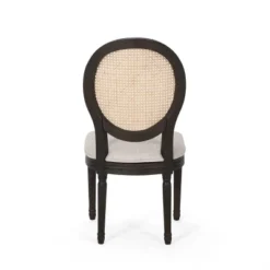 Christopher Knight Home Govan Upholstered Wood And Cane Dining Chairs (Set Of 2), Beige/Natural Brown/Dark Brown -Ckhome2u Store GUEST 57d7d90a c0c9 4efe b59d 04271bd916f7