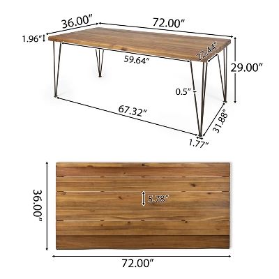 Christopher Knight Home Zion Outdoor Modern Industrial Acacia Wood 3 Piece Picnic Set With Hairpin Legs, Teak And Rustic Metal 1 Christopher Knight Home Zion Outdoor Modern Industrial Acacia Wood 3 Piece Picnic Set With Hairpin Legs, Teak And Rustic Metal