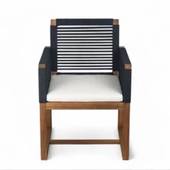 Set Of 2 Acacia Wood Patio Chairs With Handwoven Rope Back And Arms, Outdoor Dining Chairs With Water-Resistant Cushions - Christopher Knight Home -Ckhome2u Store GUEST 5969771e 57de 439a 8f92 1b126dc8e7eb