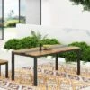 Christopher Knight Home Lindsey Outdoor Industrial Acacia Wood And Iron Dining Table -Ckhome2u Store GUEST 5ac94793 a43c 4397 b6e3 ca54da3f8c73