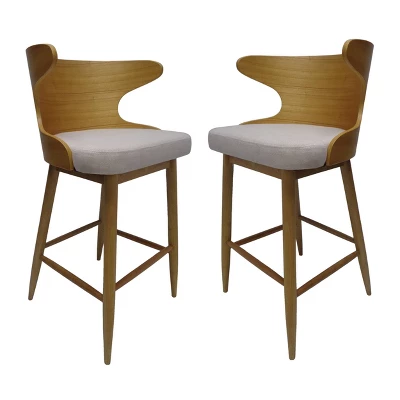 Set Of 2 Kamryn Mid Century Modern Barstool - Christopher Knight Home 9 Set Of 2 Kamryn Mid Century Modern Barstool - Christopher Knight Home - Image 9