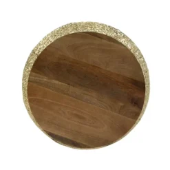 Christopher Knight Home Mandi Modern Aluminium And Mango Wood Handcrafted Round Coffee Table -Ckhome2u Store GUEST 5b9d59ca 3508 4b9e 8369 a01464f35382