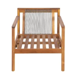 Christopher Knight Home Negley Outdoor Acacia Wood And Rope Weave Club Chair With Water Resistant Cushion -Ckhome2u Store GUEST 5c4e881e 57e9 44ac b080 5a0e0e662b22