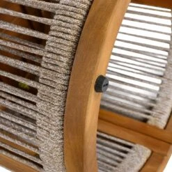 Christopher Knight Home Eland Boho Outdoor Acacia Wood Handwoven Rope Slatted Side Table -Ckhome2u Store GUEST 5c731b9e fb32 4032 8990 482977b76860