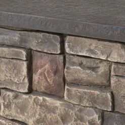 Chesney Outdoor Light Weight Concrete Square Tank Holder Side Table Stone Finish - Christopher Knight Home: Faux Stone, Rust-Resistant -Ckhome2u Store GUEST 5e37944e 2b60 430e 85b4 20a1e1627fbc