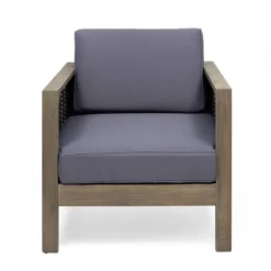 Christopher Knight Home Luna Outdoor Acacia And Wicker Club Chair Gray/Mixed Gray/Dark Gray -Ckhome2u Store GUEST 5e9fb27f ebf2 4db4 9535 eac554354690