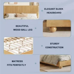 Christopher Knight Home Elion Farmhouse Wooden Bed With Reeded Headboard -Ckhome2u Store GUEST 5f4a2869 8c35 414d 993e 11dc74002ca4