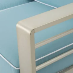 Cape Coral 2pc Aluminum Patio Loveseat & Coffee Table Set - Light Teal - Christopher Knight Home -Ckhome2u Store GUEST 601963e6 efaf 4516 860c b21e34f2f1f0