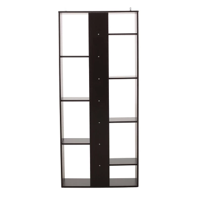 71" Sparks Modern Geometric High Shelf Bookcase Dark Gray - Christopher Knight Home 2 71" Sparks Modern Geometric High Shelf Bookcase Dark Gray - Christopher Knight Home - Image 2