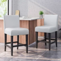 Set Of 2 25.5" Lopez Leather Counter Height Barstools - Christopher Knight Home 12 Set Of 2 25.5" Lopez Leather Counter Height Barstools - Christopher Knight Home -Ckhome2u Store GUEST 61f043dc 19b0 4721 be50 d785fb11a065