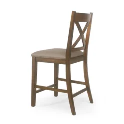 2pc Emory Farmhouse Upholstered Wood Counter Height Barstools - Christopher Knight Home -Ckhome2u Store GUEST 63491100 d505 4a9d 8562 2e7a2bb1b0d5