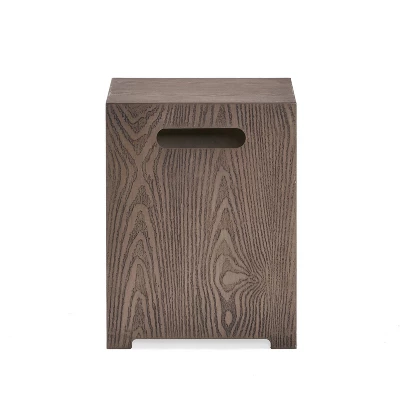 Wellington Outdoor Square Iron Tank Holder Side Table Brown Wood Pattern - Christopher Knight Home 3 Wellington Outdoor Square Iron Tank Holder Side Table Brown Wood Pattern - Christopher Knight Home - Image 3