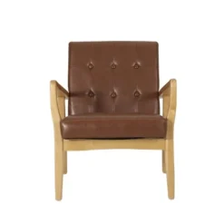 Marcola Mid Century Modern Upholstered Wood Framed Club Chair - Christopher Knight Home -Ckhome2u Store GUEST 64aac912 7c06 4384 85df 0191e3cbf240