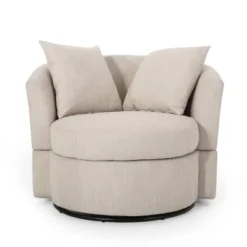 Smyrna Contemporary Upholstered Swivel Club Chair - Christopher Knight Home -Ckhome2u Store GUEST 66c8e5ef c4eb 4c64 aff4 7bfdc243a331