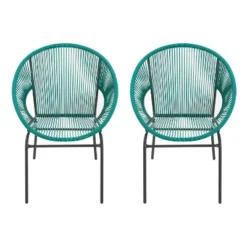 Christopher Knight Home Nusa Outdoor Rattan And Metal Acapulco Weave Club Chairs (Set Of 2) -Ckhome2u Store GUEST 696e5daf b6f4 4855 9348 97997f96179e