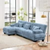 Christopher Knight Home Bertram Modern Chenille Sofa With Bolstered Armrests And Pillows